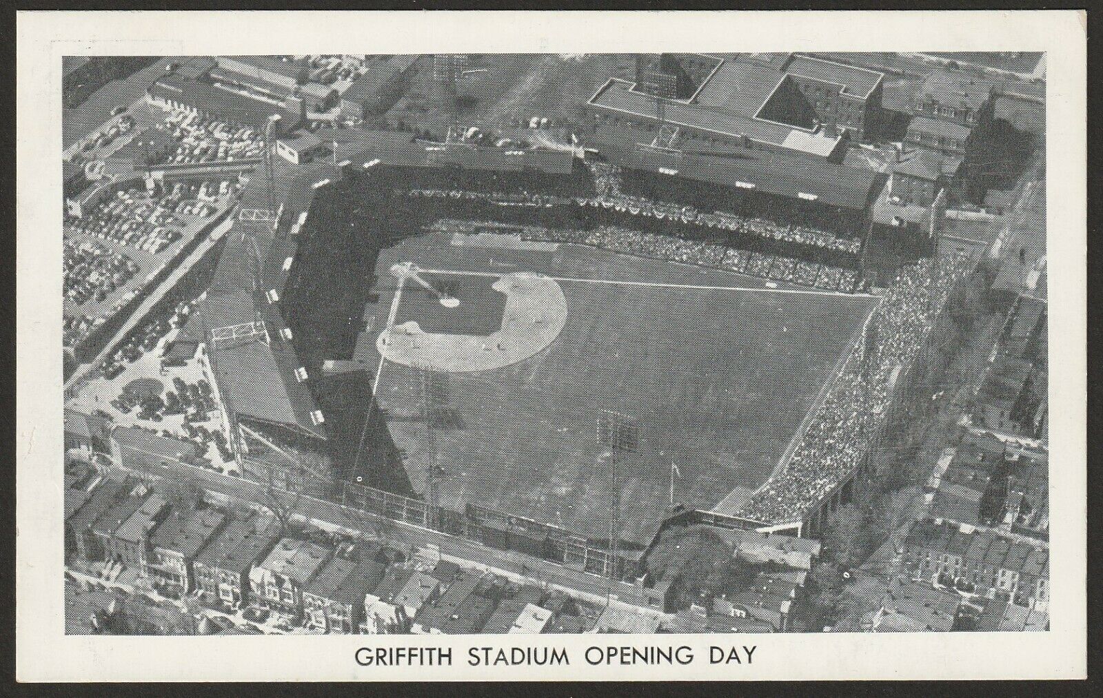 Ultra Scarce Al Washington Senators Griffith Stadium Postcard - 1951 Opening Day