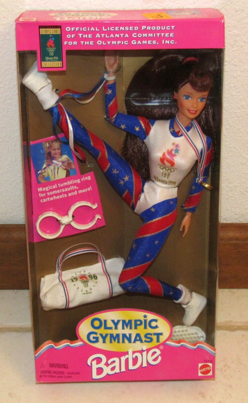 Olympic Gymnast Redhead Barbie 1996 Atlanta Games #15125