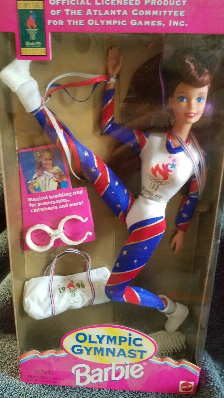 Vintage Olympic Gymnast Barbie Atlanta 1996