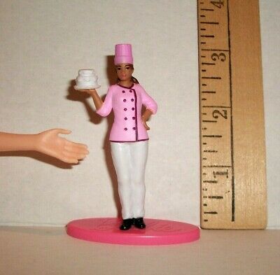 Miniature Toy Barbie Chef Resin Figure For Fashion Doll Or Cake Topper