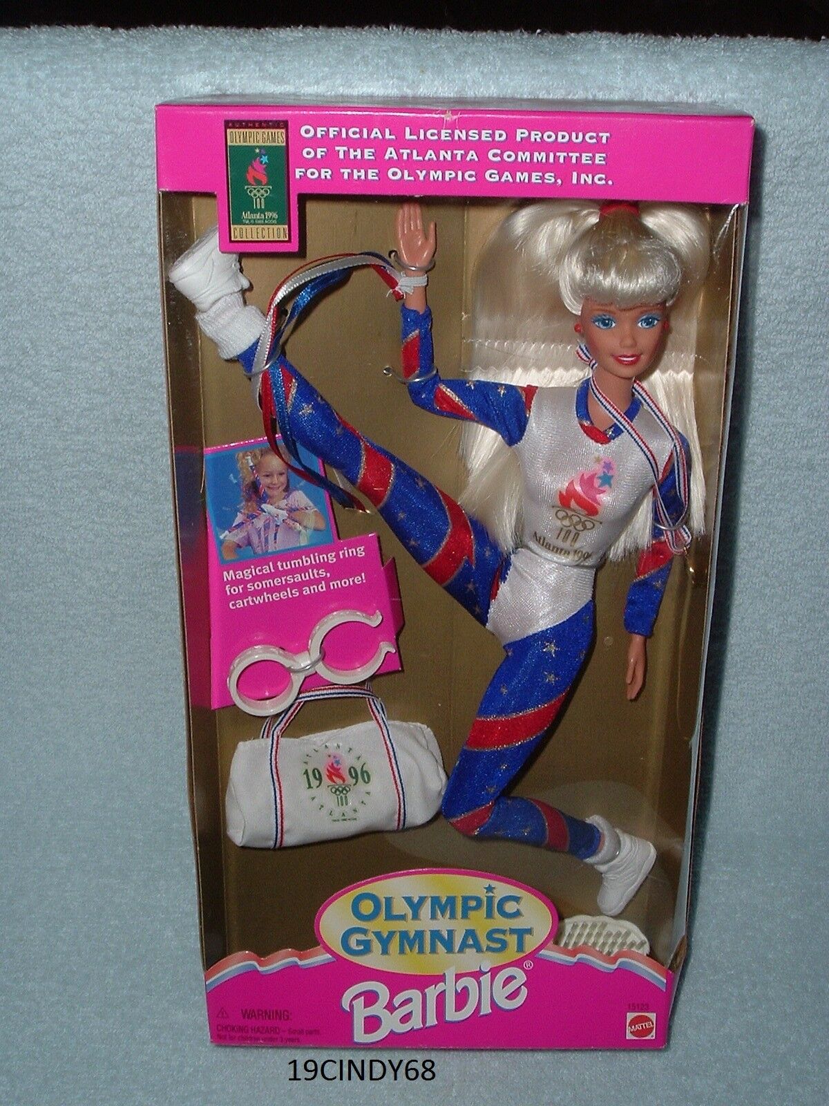 1995 "olympic Gymnast" Barbie Doll #15123 By Mattel, New In Box