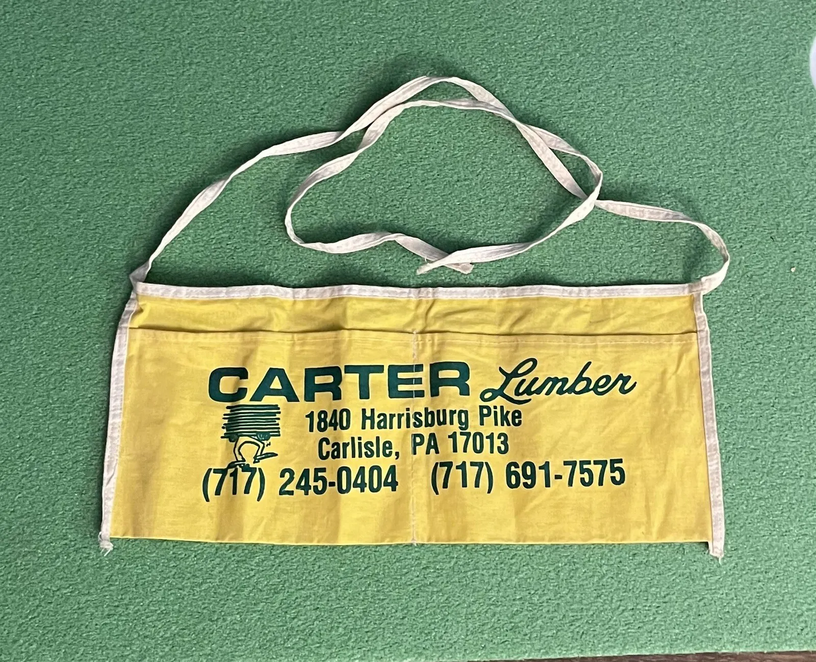 Cloth Nail Bag Pouch Apron Carter Lumber Carlisle Pa