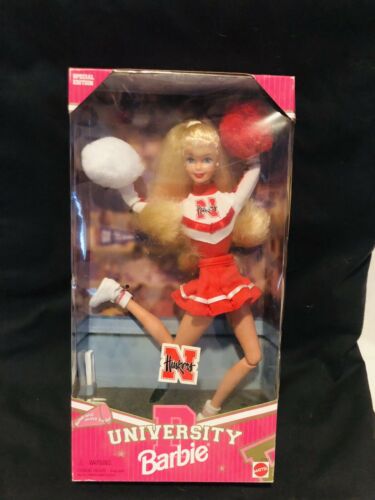 Collectable University Series Barbie Doll Nebraska Huskers Cornhuskers