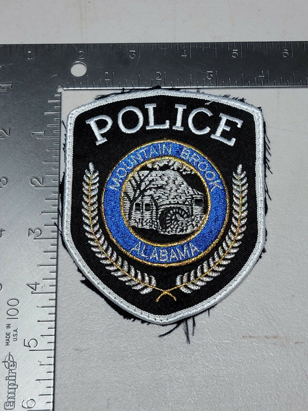 T1 Police Patch Patches Mountain Brook Alabama Used Cut Off