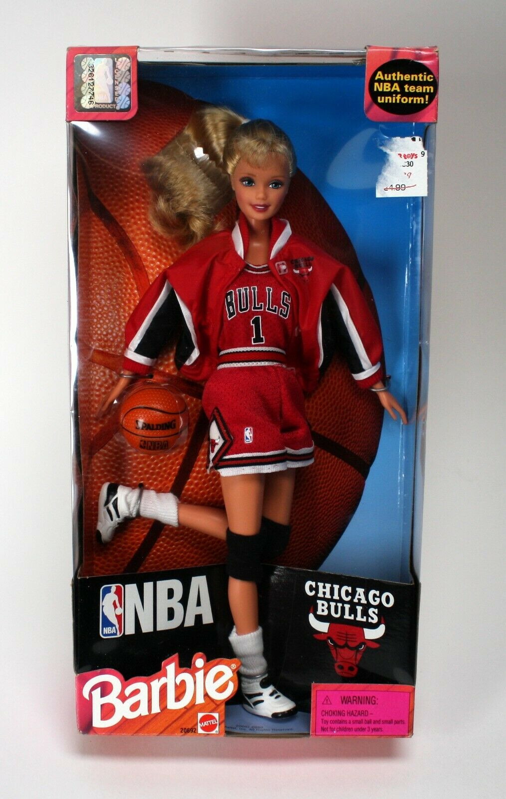 Nba Barbie Chicago Bulls Doll Is New - M.i.b. - Top Of Box Open - Some Box Wear.
