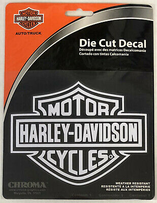 Harley-davidson Bar & Shield Die Cutz Decal White New