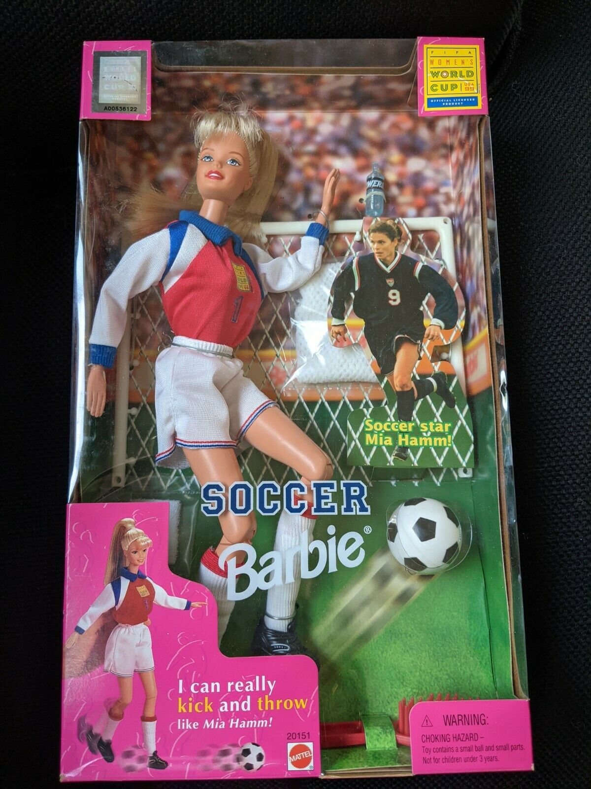 1998 Fifa Women's World Cup Mia Hamm Soccer Barbie #20151