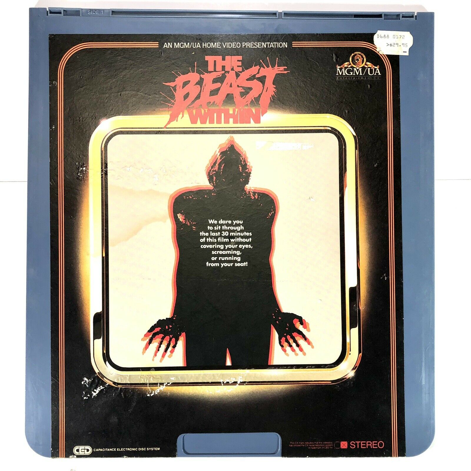 The Beast Within Ced Video Disc 80s Horror Movie Phillipe Mora Rca Selectavision
