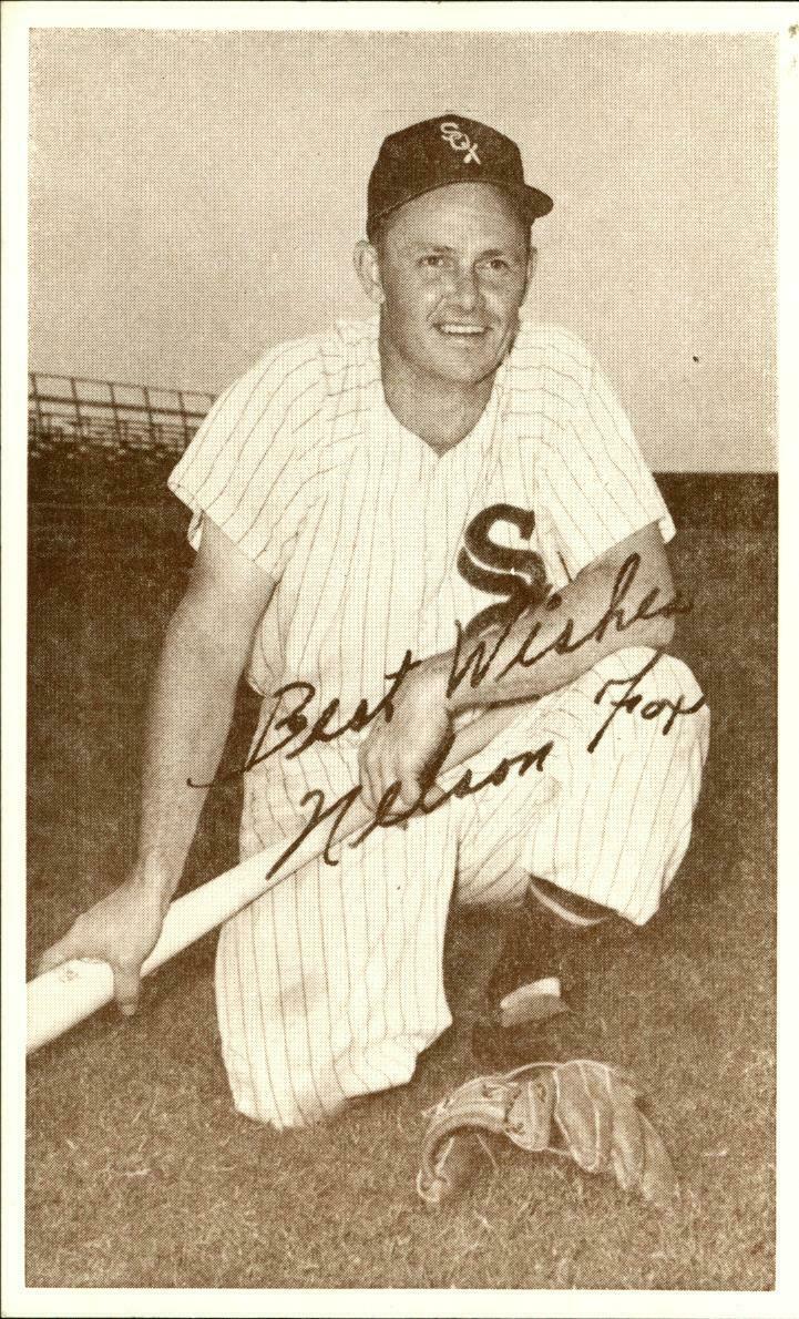 1959 Promotional Baseball Player Postcard Nellie Fox White Sox A L Mvp