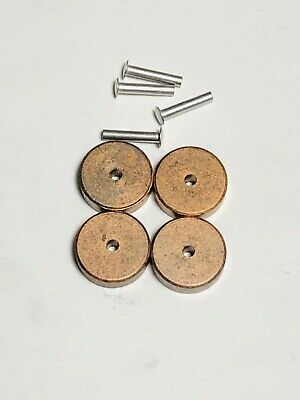 Lionel 4 V 45 Carbon Rollers & 4 Rivets For Zw & Kw Transformers High Copper