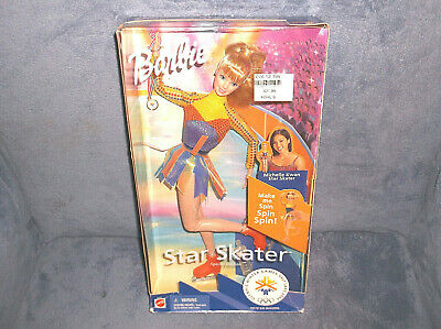 Barbie Star Skater Special Edition Michelle Kwan Doll - Doll Spins - 2001 Mattel